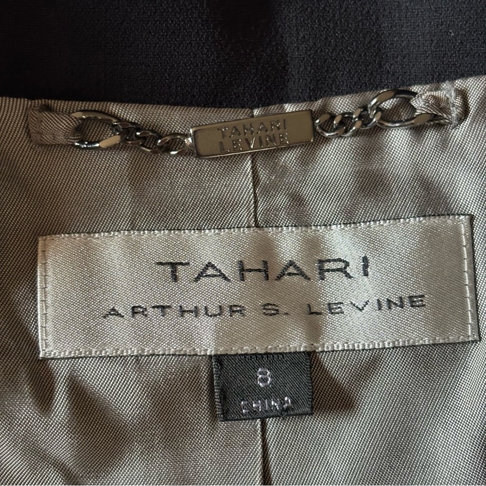 Tahari ASL Black Military Style Jacket Blazer Size 8 - Picture 7 of 7